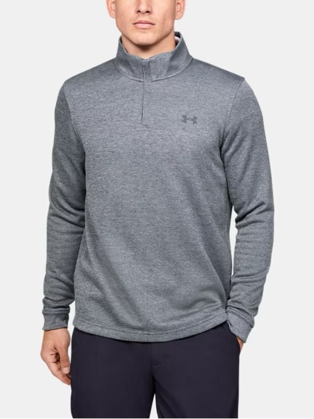 Under Armour Storm fleece  Heather Grey 1/4 Zip Performance Pullover Size Large